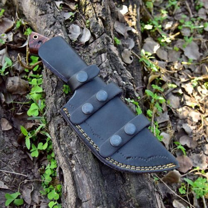 Custom Handmade Forged Damascus Steel Hunting Tracker Knife | Fixed Blade Full Tang