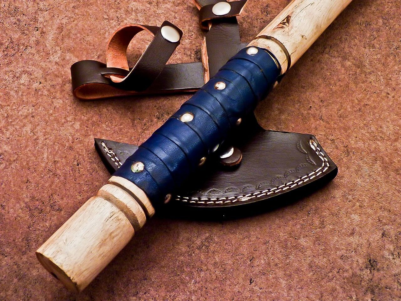 Handmade 20-Inch Viking Bearded Axe – Carbon Steel Camping and Hunting Tomahawk