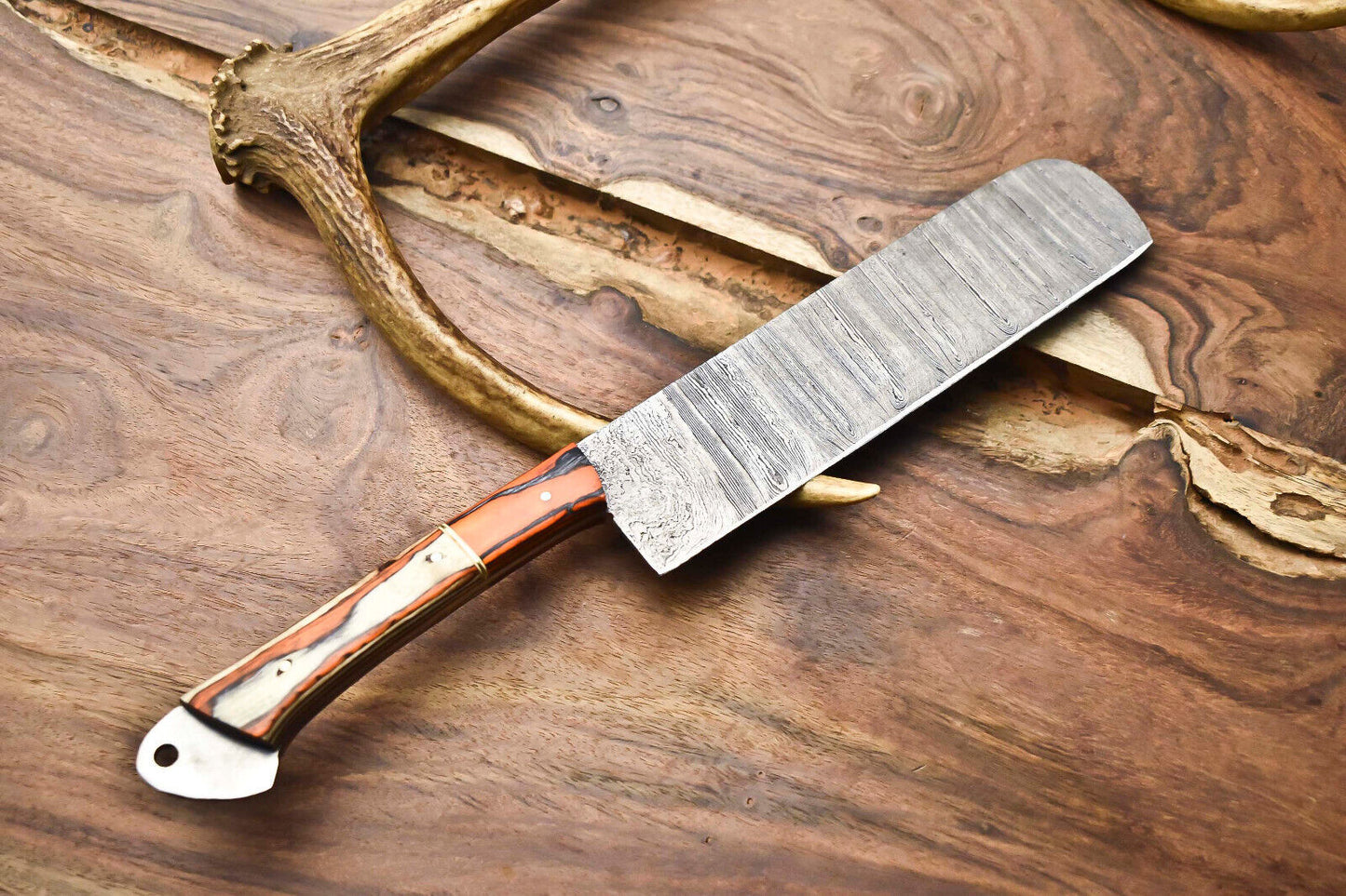 12.0" Handmade Damascus Steel Chef Knife – Full Tang Kitchen Cooking Blade