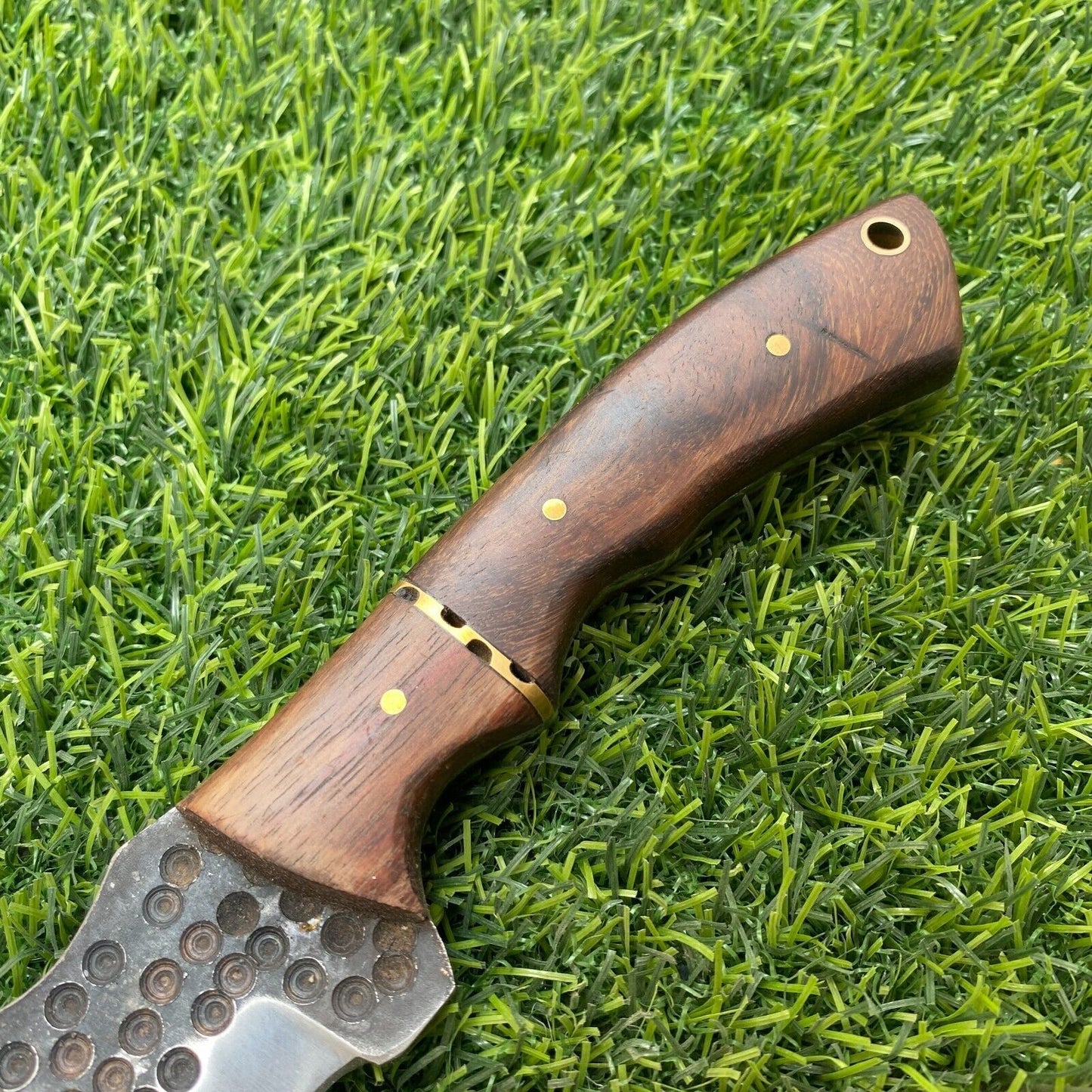 Custom Hand Forged Damascus Steel Hunting & Camping Tracker Knife | Leather Sheath