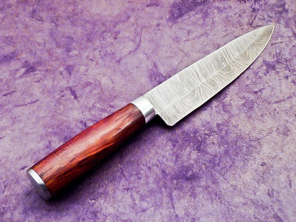 13.0" Professional Handmade Damascus Steel Chef Knife with Natural Wood Handle & Steel Bolster