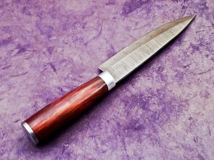 13.0" Professional Handmade Damascus Steel Chef Knife with Natural Wood Handle & Steel Bolster