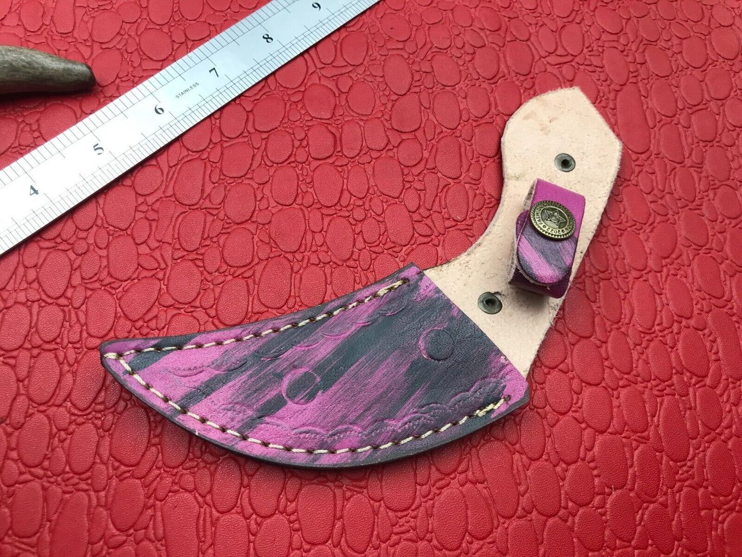 8" Hand Forged Damascus Karambit Knife Twist Karambit Damascus Steel With Resin Handle