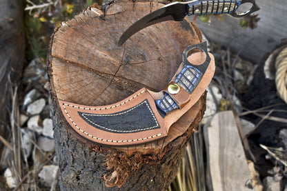 Custom Handmade D2 Stainless Steel Karambit Knife 8" Best Karambit With Wood Handle