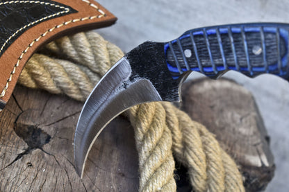 Custom Handmade D2 Stainless Steel Karambit Knife 8" Best Karambit With Wood Handle
