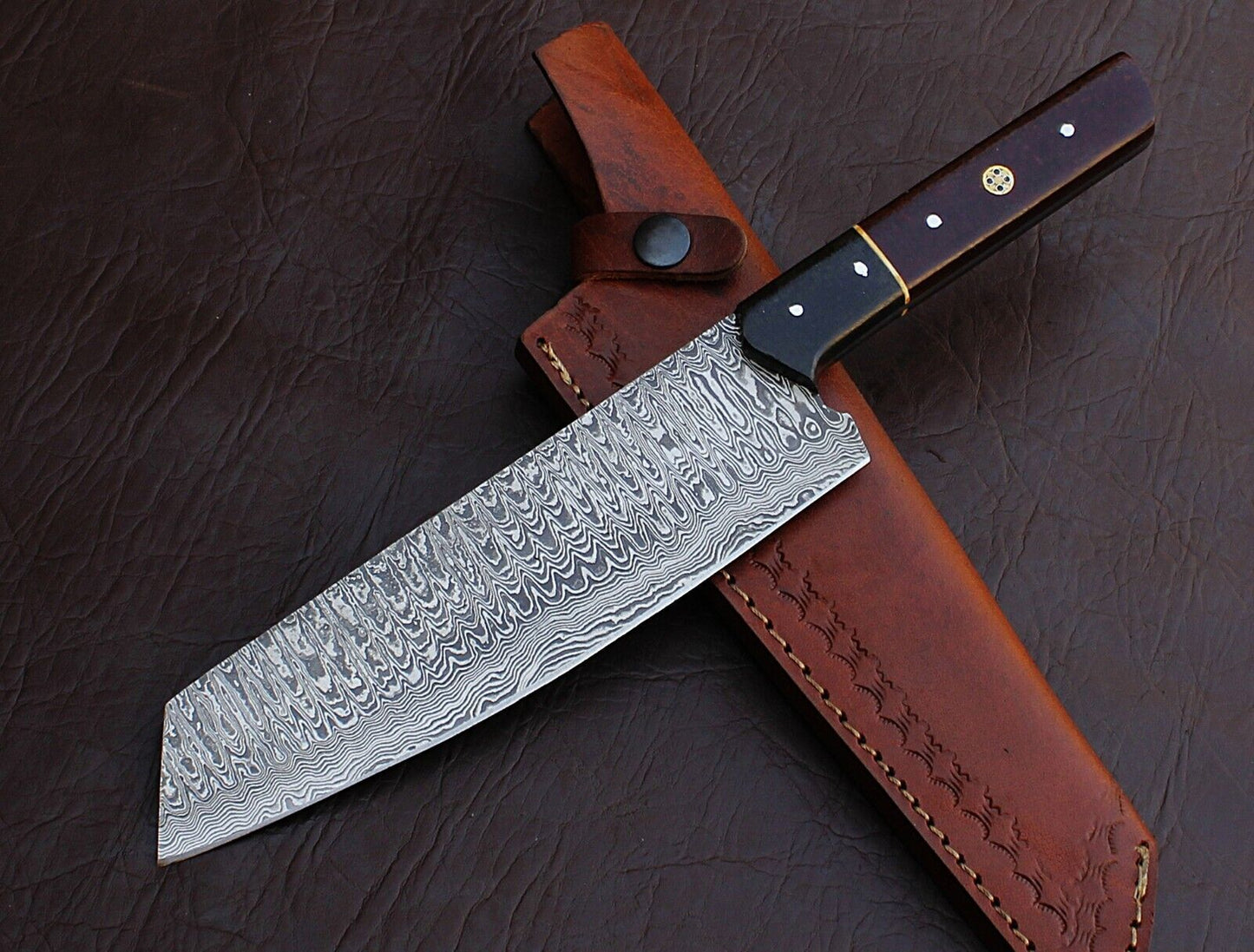 LOT OF 4 SUPERCUTS CUSTOM HANDMADE DAMASCUS FORGED STEEL KITCHEN CHEF KNIFE
