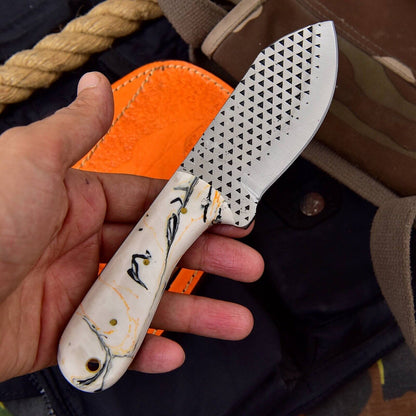 Hand Forged Cowboy Bull Cutter Knife With Horse File Steel Blade Best Bull Cutter Knife
