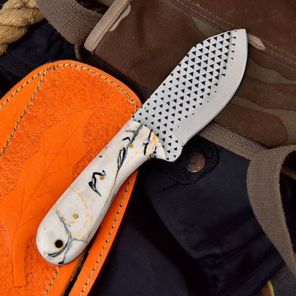 Hand Forged Cowboy Bull Cutter Knife With Horse File Steel Blade Best Bull Cutter Knife