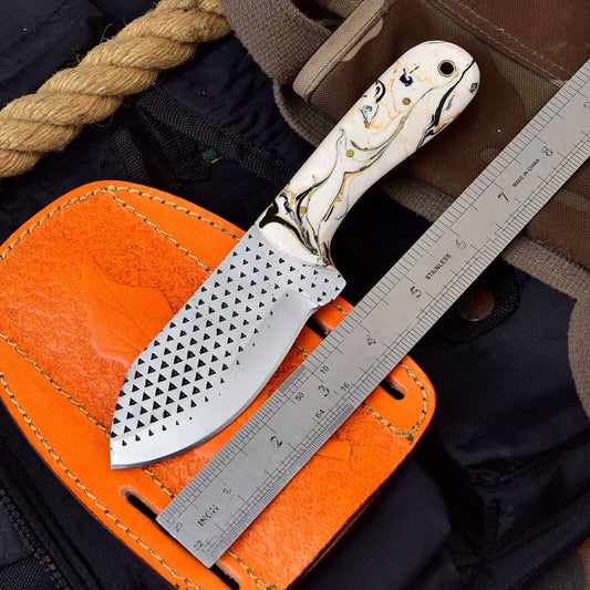 Hand Forged Cowboy Bull Cutter Knife With Horse File Steel Blade Best Bull Cutter Knife