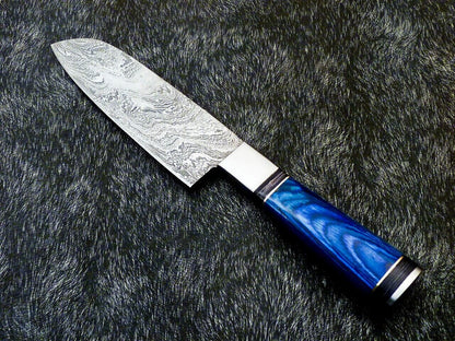 11" Custom Hand Forged Damascus Steel Chef Knife Kitchen Knife with Hardwood Handle