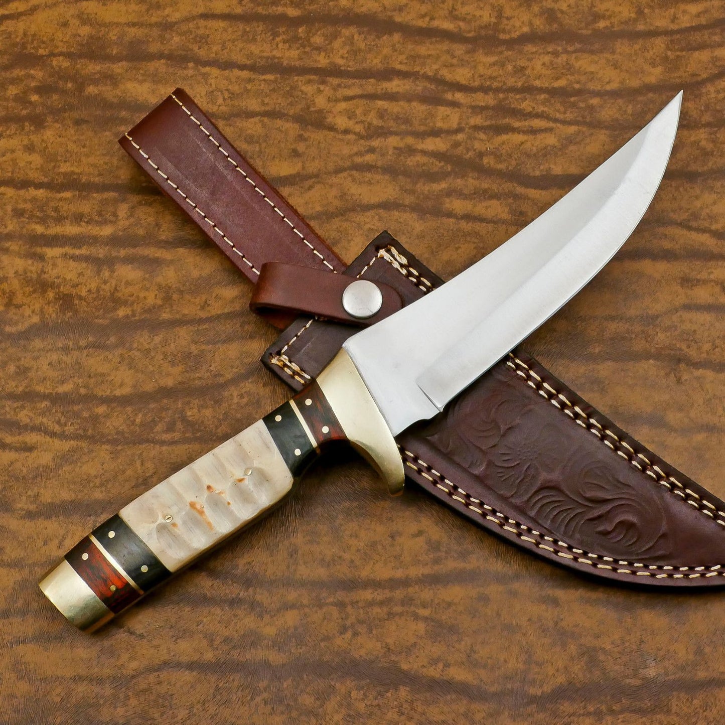 Handmade D2 Steel Bowie Knife | Full Tang Hunting & Sporting Knife 12"