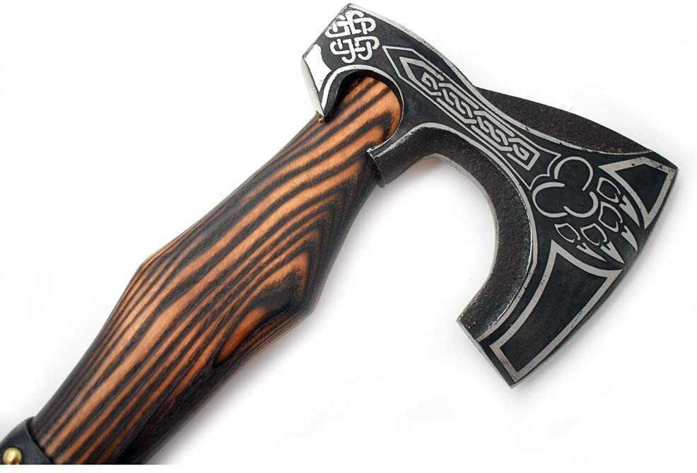 Warrior Fully Functional Battle Ready Custom Handmade High Carbon Steel Tomahawk Viking Axe
