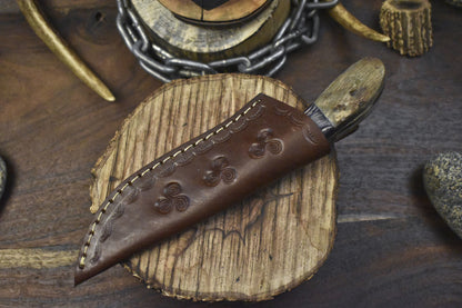 Best Selling Twist Damascus Skinner Knife – Forged Mixed Material Survival Blade