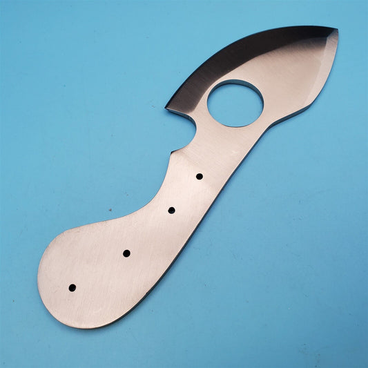 Fixed Blade Knife Blank – 7" Full Tang Stainless Skinner DIY Maker Blade