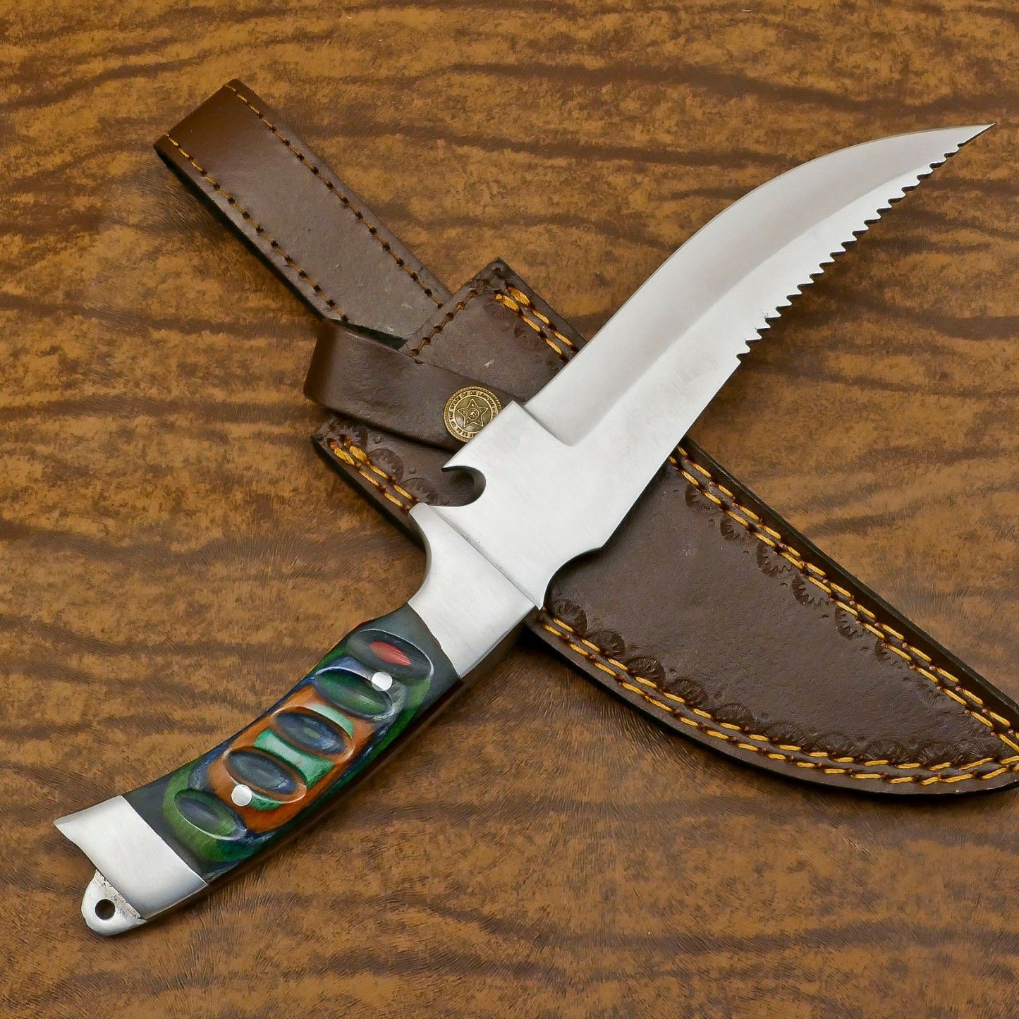 Handmade 12 Inch D2 Steel Full Tang Bowie Hunting & Sport Knife