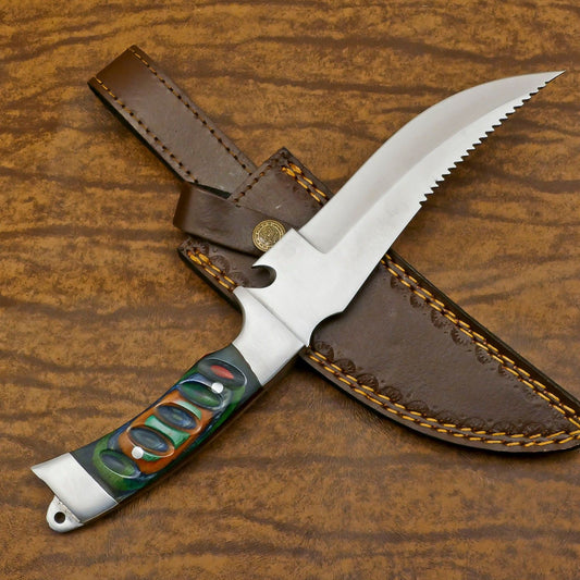 Handmade 12 Inch D2 Steel Full Tang Bowie Hunting & Sport Knife