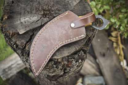 Hand Forged D2 Steel Best Karambit Knife Fixed Blade Karambit with Hard Wood Handle