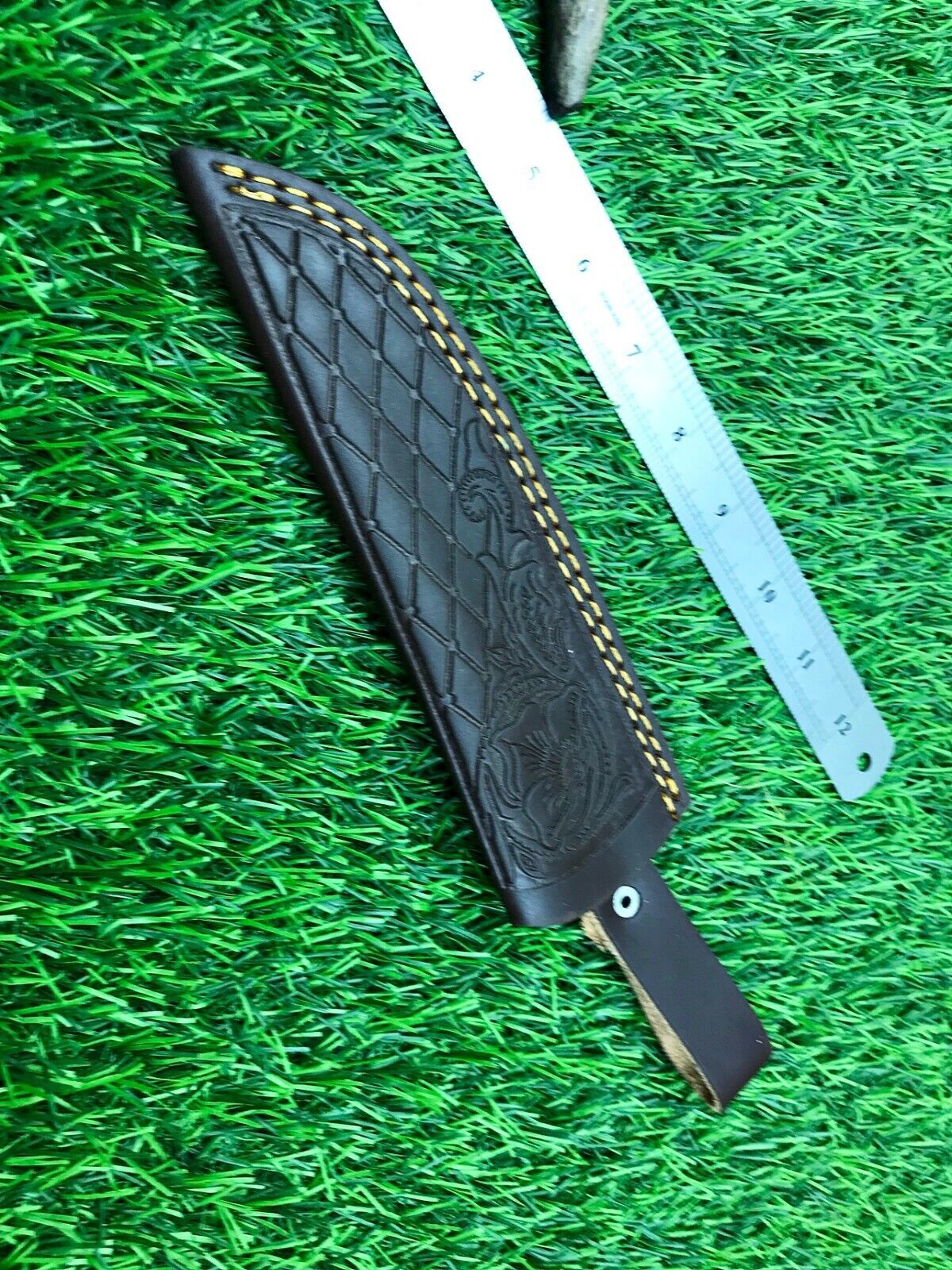8" Forged Stainless Steel Skinner Knife with 4" Blade & Leather Belt Sheath