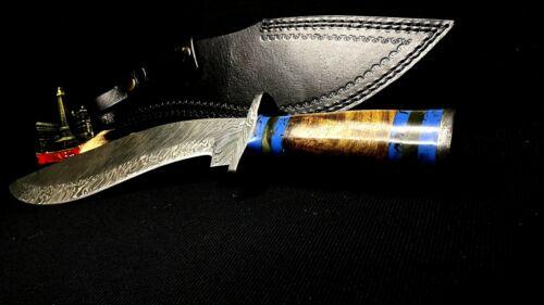 Heritage Forge 15 Inch Wingy Wood Handle Damascus Steel Kukri Hunting Knife