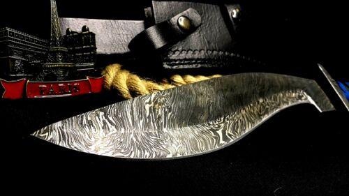 Heritage Forge 15 Inch Wingy Wood Handle Damascus Steel Kukri Hunting Knife