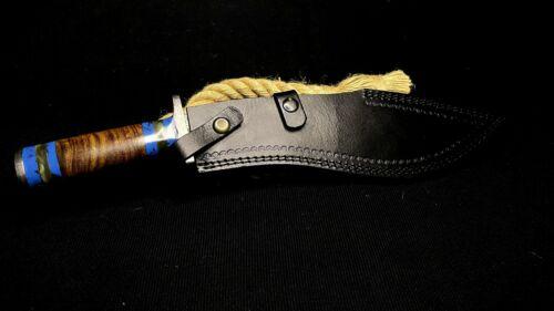 Heritage Forge 15 Inch Wingy Wood Handle Damascus Steel Kukri Hunting Knife