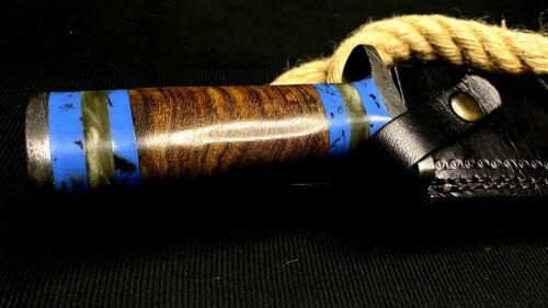 Heritage Forge 15 Inch Wingy Wood Handle Damascus Steel Kukri Hunting Knife