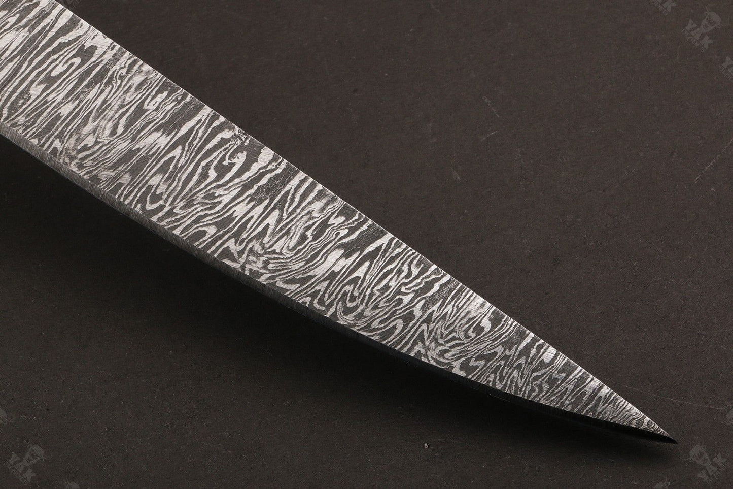 13" Damascus Fillet Knife Fire Damascus Steel Fillet Knife With Leather Sheath