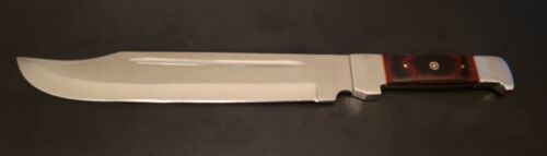 18" Handmade D2 Steel High Polish Survivalist Hunting Bowie Knife with Micarta Handle