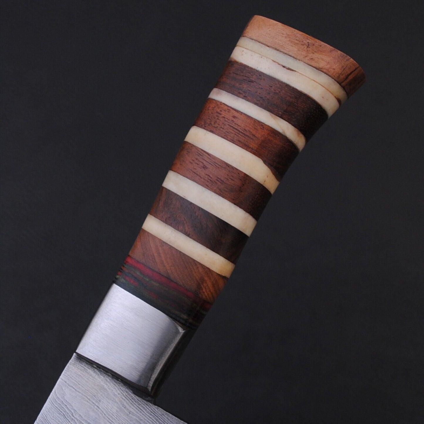 Custom Handmade Damascus Steel Cleaver Knife – Kitchen Chef Cutlery with Micarta Handle