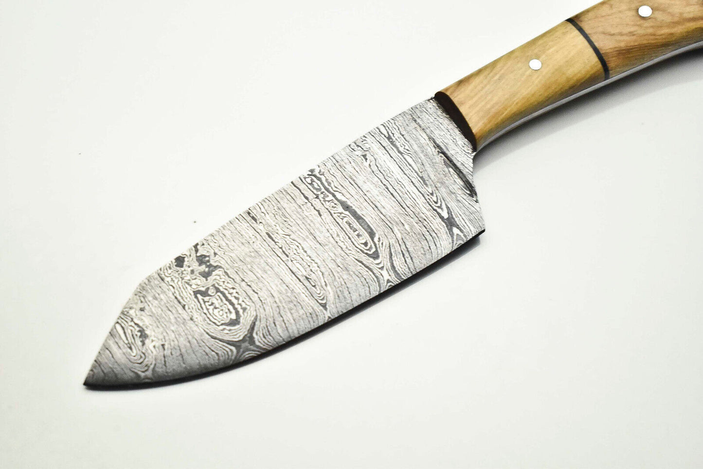 Custom Handmade Damascus Steel Blade Chef Knife Full Tang Sport Knife with Pakka Wood Handle