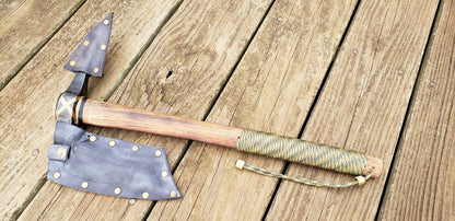 Hand-Forged Viking War Hammer Tomahawk | 4140 Tool Steel Skull Crusher