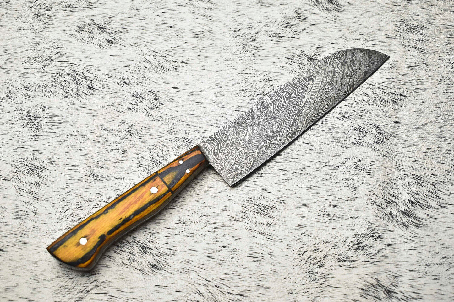 Cutlery Salvation Handmade Damascus Blade Kitchen Full Tang Chef Knife – 10" Overall, 384-Layer Forged Steel, Professional Sharpened Edge