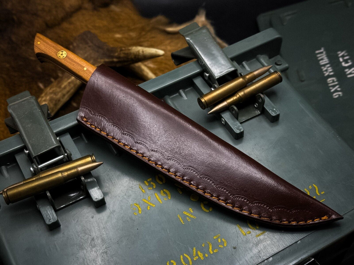 Custom Handmade Twist Damascus Steel Chef Knife Set | Paka Wood Handle