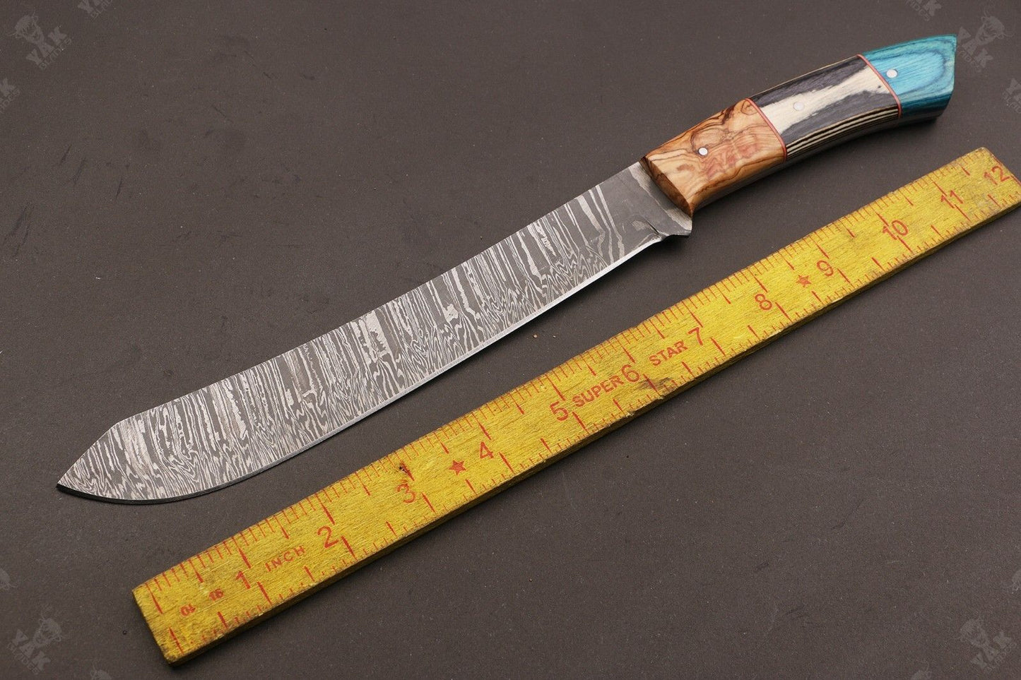 13" Custom Handmade Damascus Steel Fillet Knife Best Fillet Knife W/Sheath