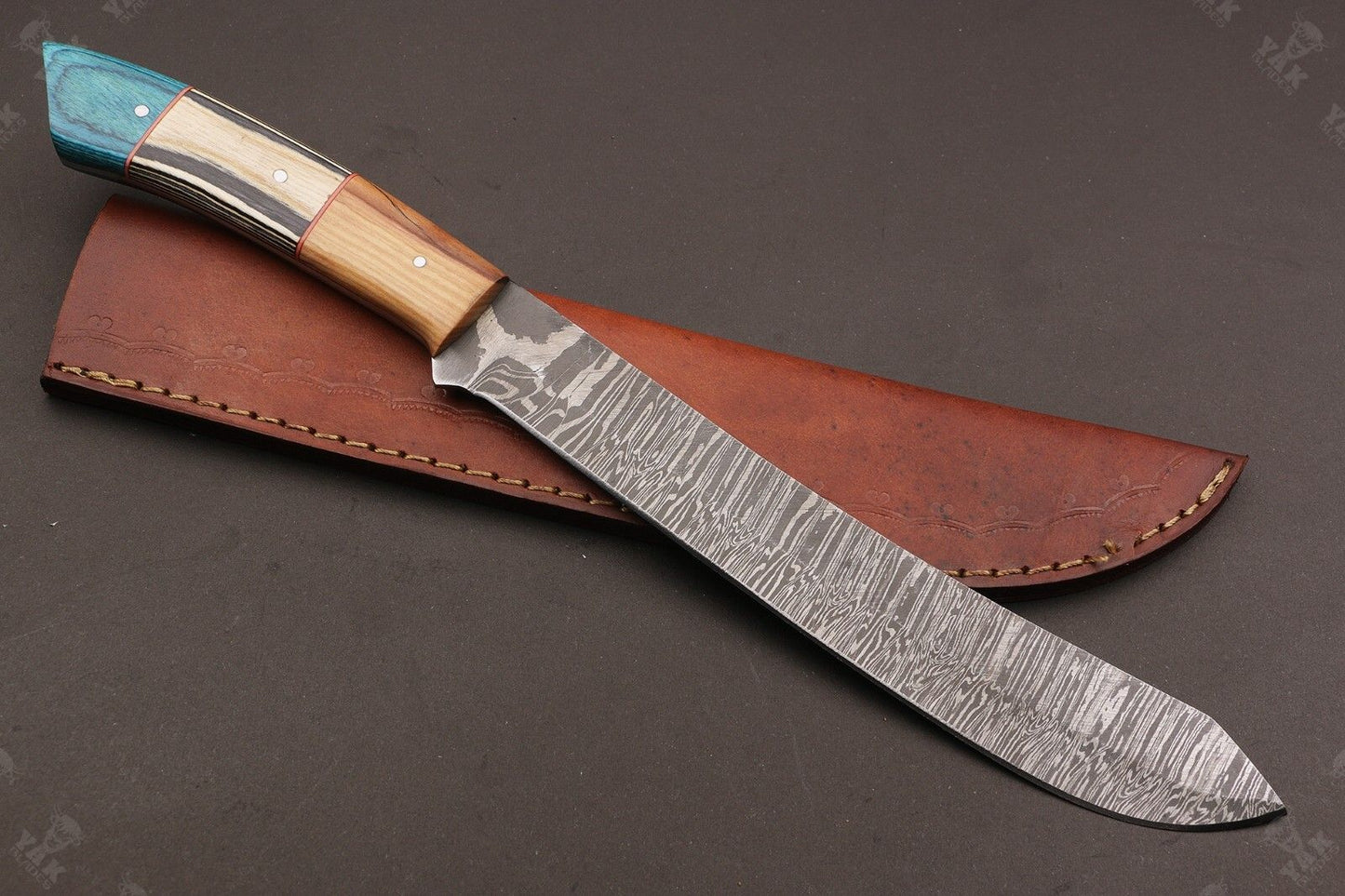 13" Custom Handmade Damascus Steel Fillet Knife Best Fillet Knife W/Sheath