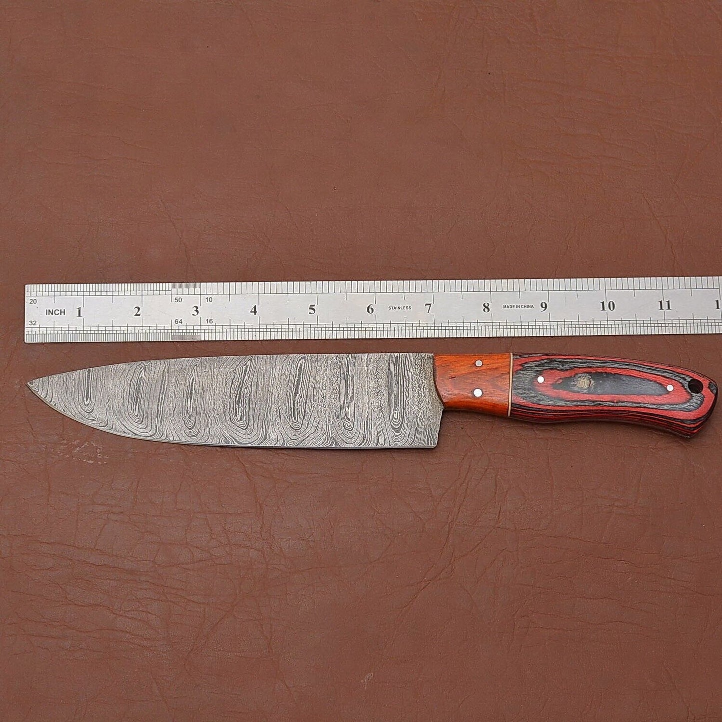 Handmade Damascus Steel Chef Fillet Knife With Pakka Wood Handle