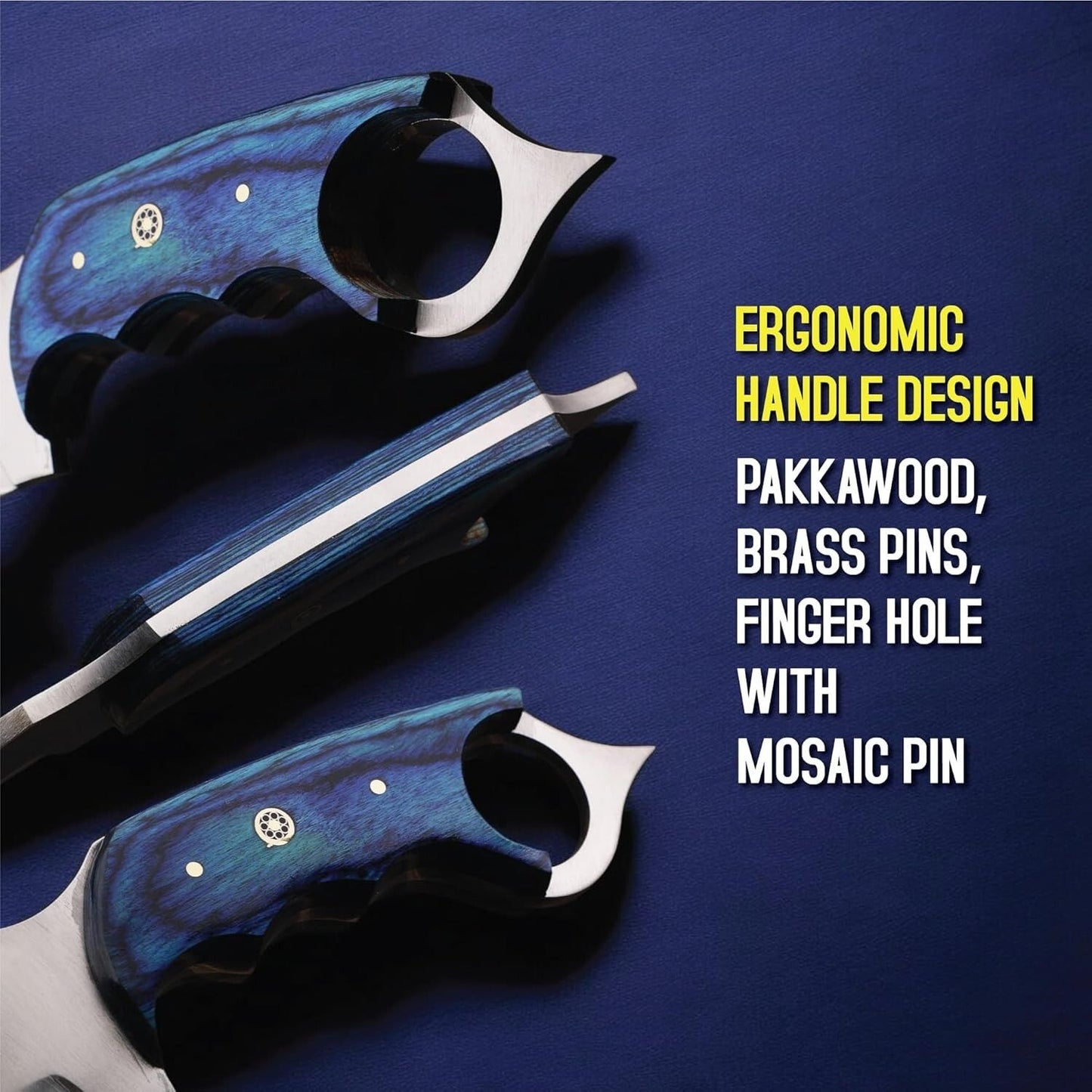 Handmade D2 Steel Karambit Knife 9" Full Tang Fixed Blade Karambit with Pakkawood Handle