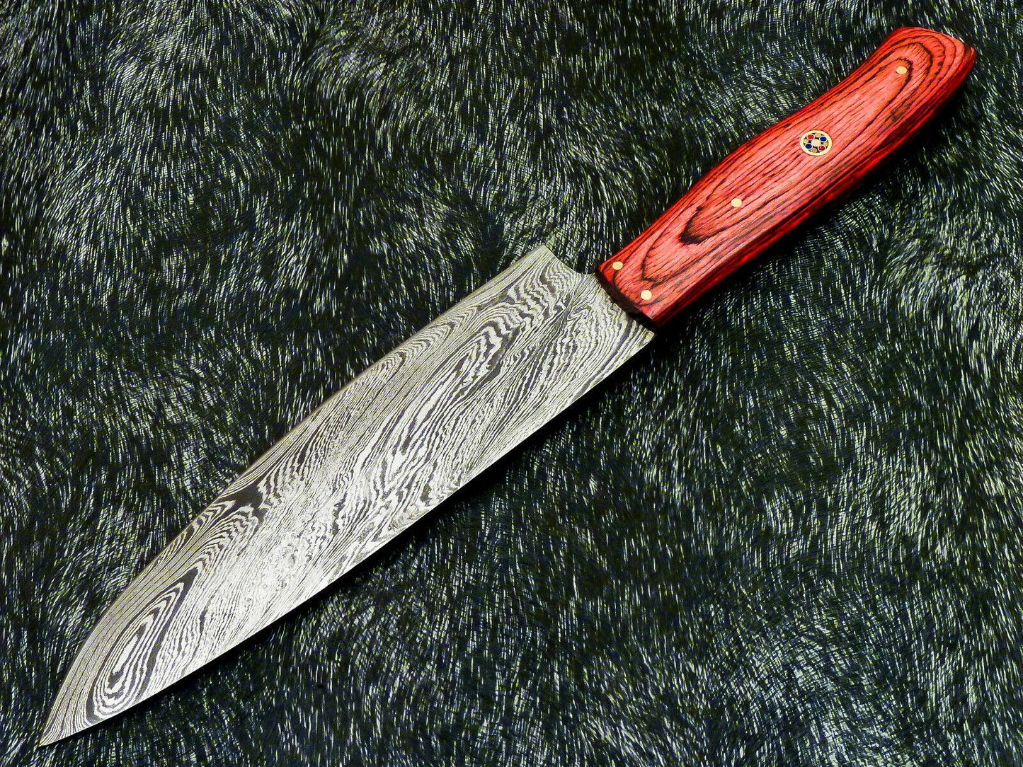 12.0" Professional Handmade Damascus Chef Knife | Hardwood Handle