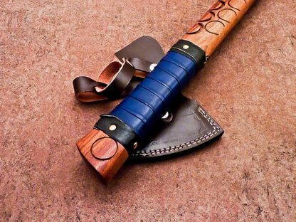 Handcrafted Carbon Steel Viking Axe – 20-Inch Bearded Camping Tomahawk