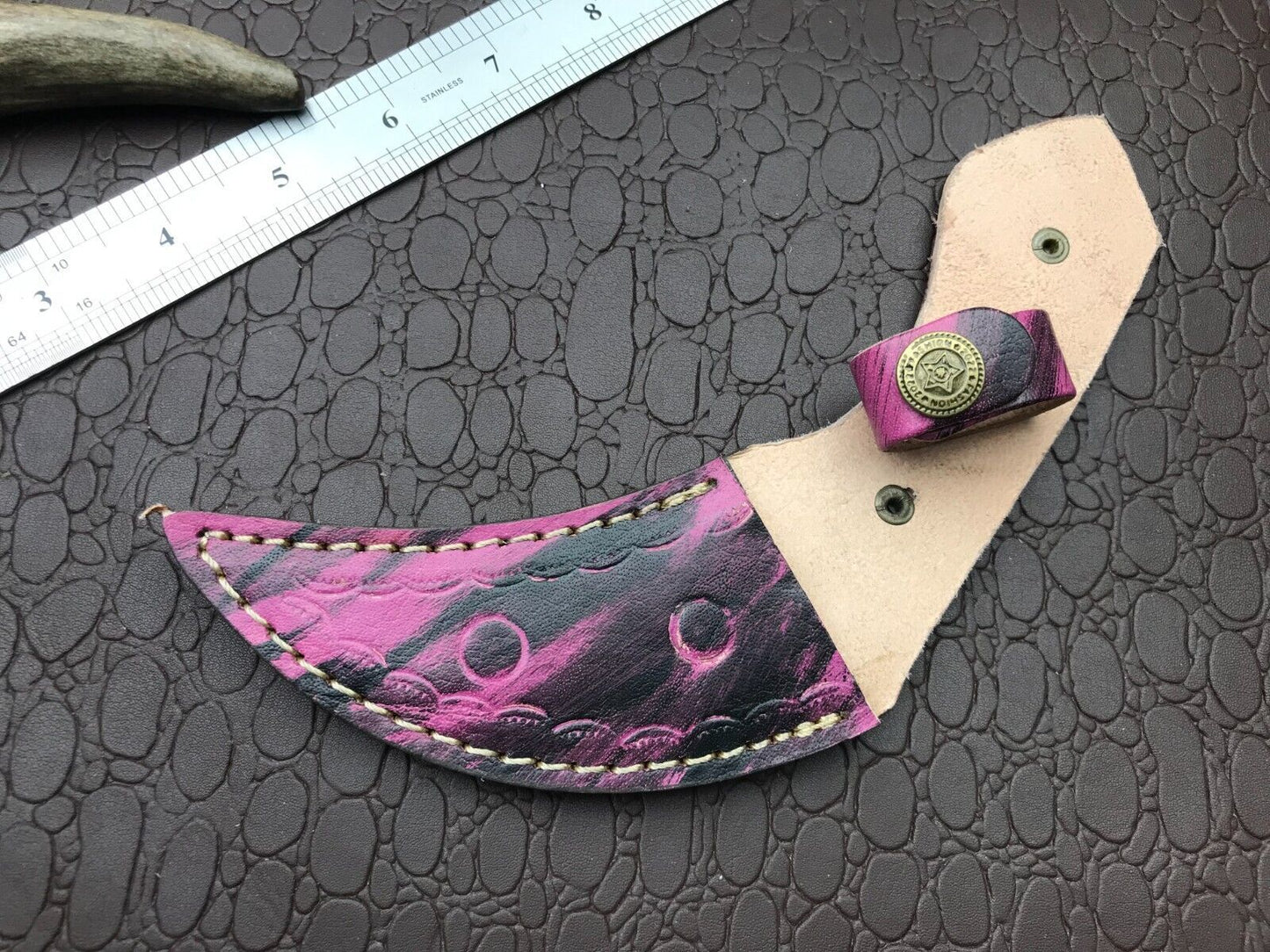 8" Handmade Damascus Karambit Knife Best Damascus Steel Karambit with Wood Handle