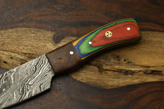 Premium Handmade Damascus Steel Chef Knife Full Tang Damascus Kitchen Knife with Pakka Wood Handle