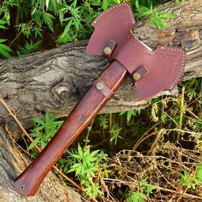 Custom Handmade Damascus Steel Double Head Axe with Cocobolo Wood Handle Damascus Axe for Sale