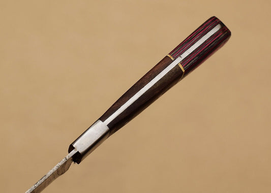 Custom Handmade Damascus Steel Chef Fillet Knife | Kitchen & Hunting Knife with Pakka Wood Handle