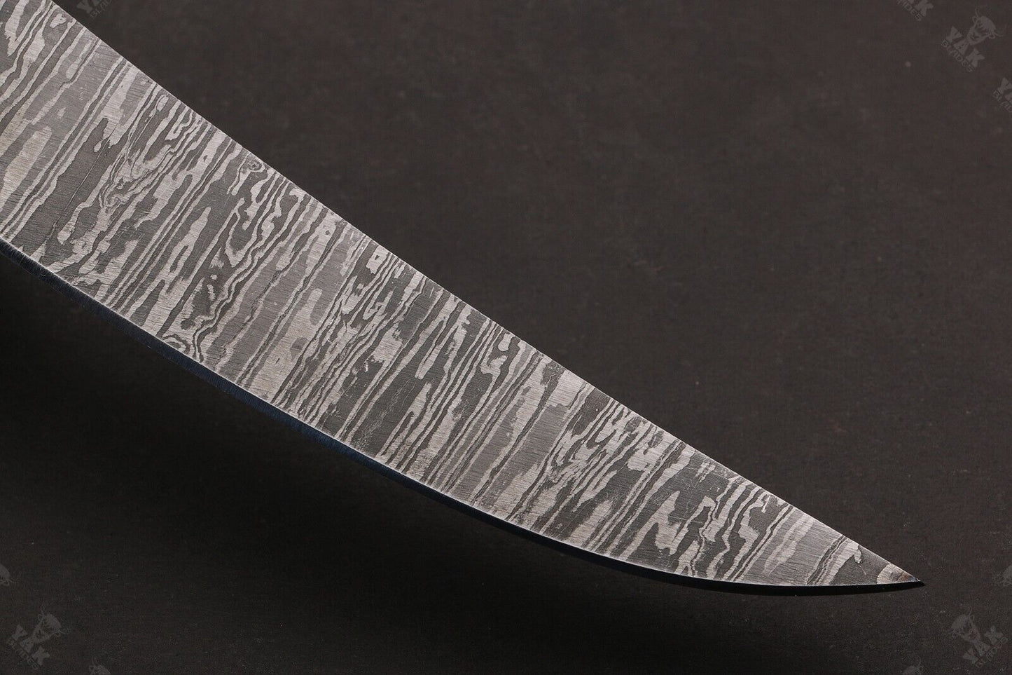 13" Custom Handmade Fire Damascus Steel Fillet Knife For Kitchen Use Best Fillet Knife W/Sheath