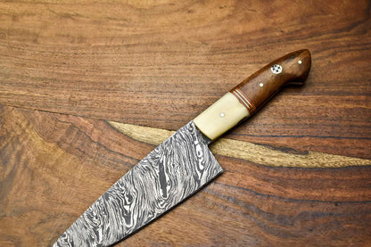 Handmade Damascus Steel Blade Chef Knife Full Tang Sport Knife