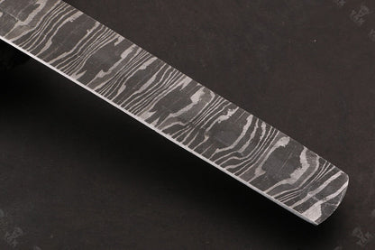 16" Custom Handmade Fire Damascus Steel Brisket Knife – Chef & Kitchen Knife with Camel Bone and Wood Handle