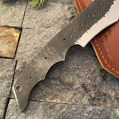 10" Custom D2 Steel Full Tang Bowie Knife – High Polish Blade
