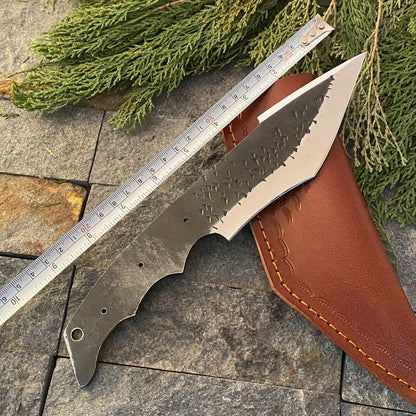 10" Custom D2 Steel Full Tang Bowie Knife – High Polish Blade