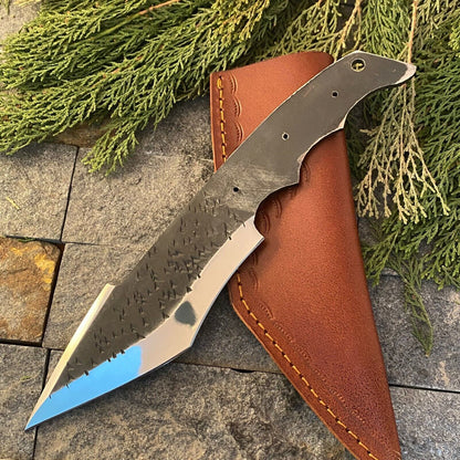 10" Custom D2 Steel Full Tang Bowie Knife – High Polish Blade