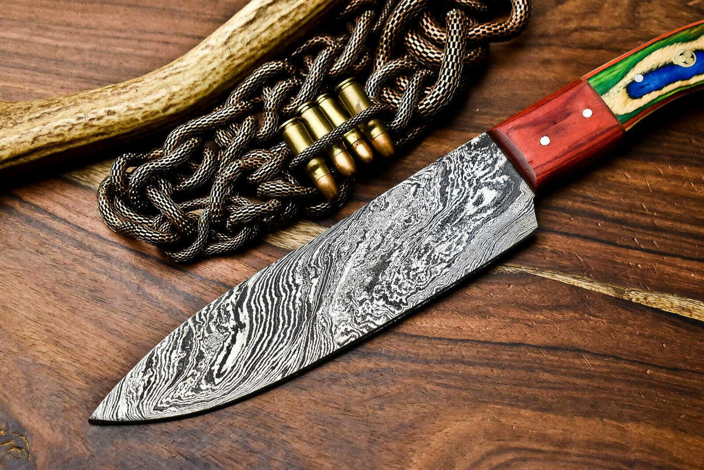 Handmade Damascus Steel Chef Knife | Full Tang Kitchen Knive